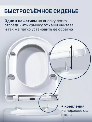 Унитаз Charus Torre Bianca EWC700-121W Estella Rimless подвесной цвет Белый с сиденьем Микролифт