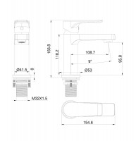 Смеситель для раковины Wonzon &amp; Woghand WW-A40222-MB цвет Черный матовый