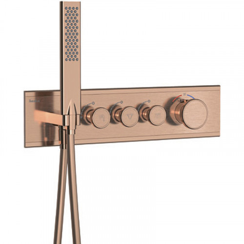 Смеситель для душа Teska Shine SH3009 с термостатом Розовое золото латунь встраиваемый