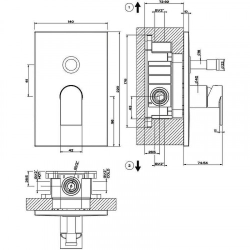 Смеситель для душа Gessi Emporio Via Manzoni 44634#149 Никель брашированный