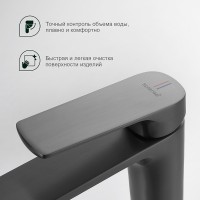 Смеситель для раковины Splenka S30.15.09 Графит матовый латунь