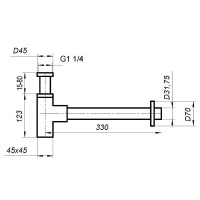 Сифон для раковины BelBagno BB-SMQ2-01 Хром