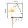 Душевой уголок Cezares Slider 110x90 SLIDER-AH-1-90-100/110-C-NERO профиль Черный матовый стекло прозрачное