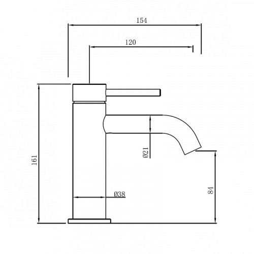 Смеситель для раковины Abber Wasser Kreis 316 AF8110BG цвет Золото брашированное