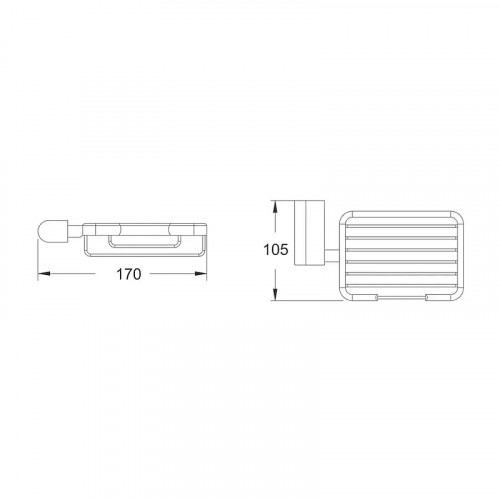 Мыльница Rose RG17 RG1704 цвет Хром