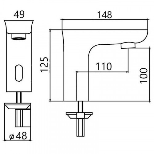 Смеситель для раковины Maretti Sensor SE32SF15 Хром латунь