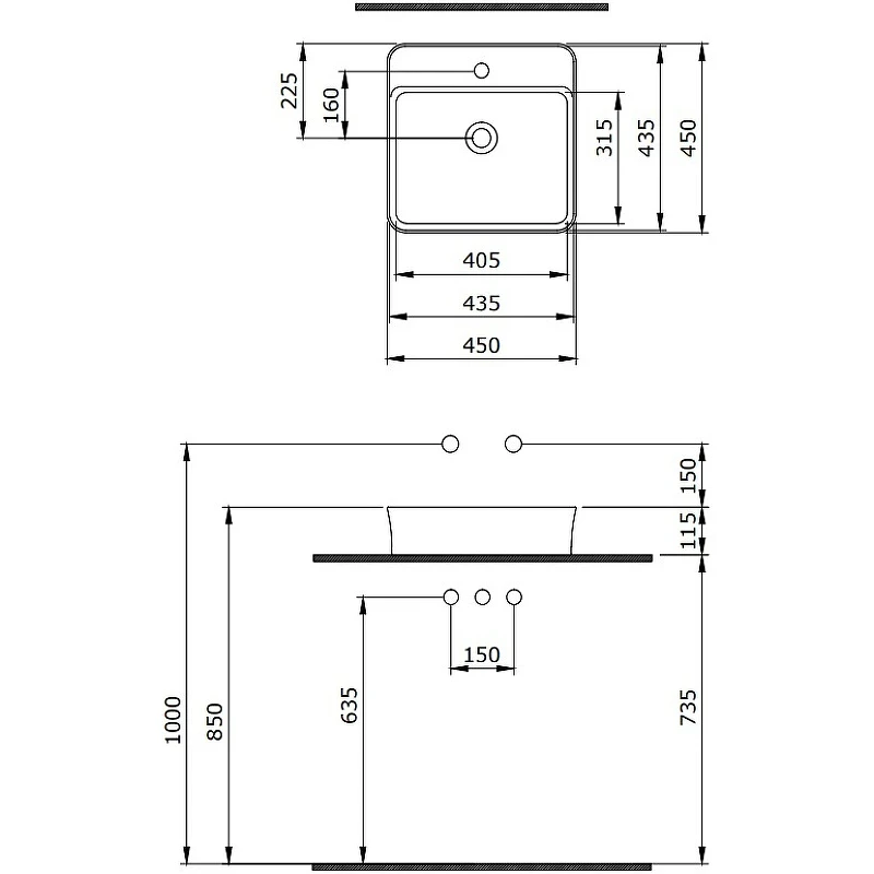 Раковина Berges Ego SL 45 182074 Жасмин матовый фарфор накладная