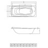 Акриловая ванна C-Bath Saturn 170x75 CBQ012001 без гидромассажа