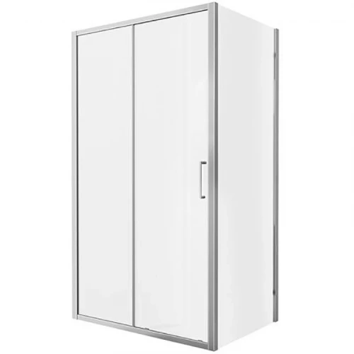 Душевой уголок Bravat Line 120x80 BS120.3101A профиль Хром стекло прозрачное
