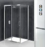 Душевой уголок BelBagno Uno 100х80 UNO-195-AH-1-100/80-C-Cr профиль Хром стекло прозрачное