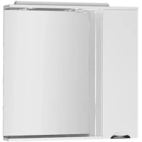 Зеркало со шкафом Aquanet Гретта 90 R 173993 с подсветкой Венге Белое МДФ / ЛДСП, стекло