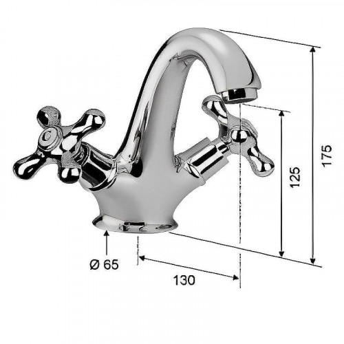 Смеситель для раковины Remer Liberty 13LIBceVO Бронза