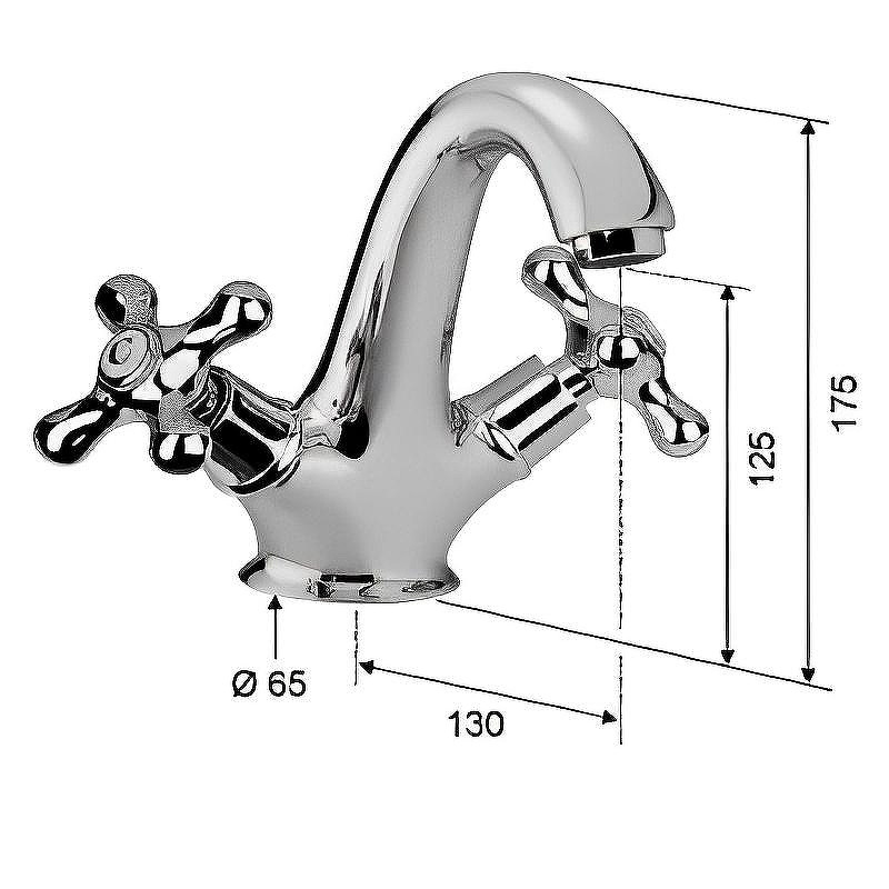 Смеситель для раковины Remer Liberty 13LIBceVO Бронза