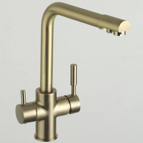 Смеситель для кухни Frap H52 F4352-3 Сатин золотой латунь