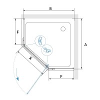 Душевой уголок RGW Passage PA-82 80x80 41088288-11 профиль Хром стекло прозрачное