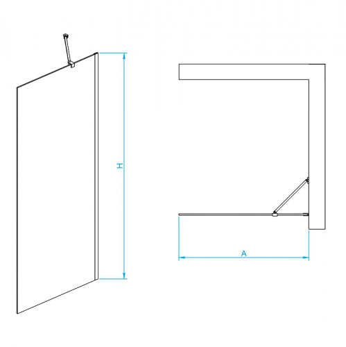 Душевая перегородка RGW Walk In WA-102 120 351010212-11 профиль Хром стекло прозрачное
