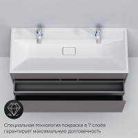 Тумба под раковину AM.PM Inspire V2.0 120 M50AFHX1203EGM подвесная Серая матовая МДФ / ЛДСП