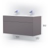 Тумба под раковину AM.PM Inspire V2.0 120 M50AFHX1203EGM подвесная Серая матовая МДФ / ЛДСП
