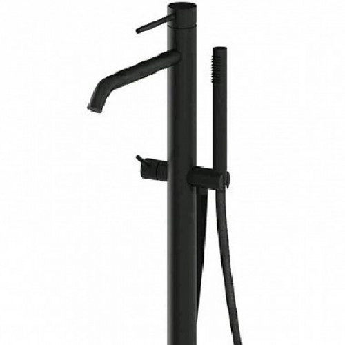 Смеситель для ванны Paffoni Light LIG032NO Черный матовый на пол