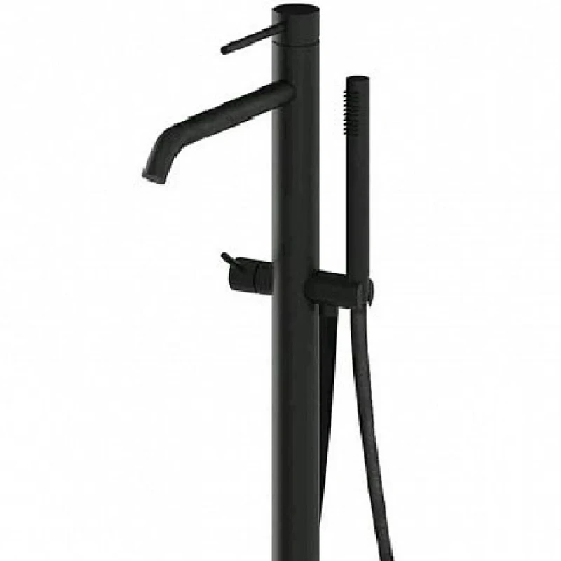 Смеситель для ванны Paffoni Light LIG032NO Черный матовый на пол