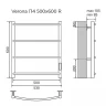 Электрический полотенцесушитель Azario Verona 500x600 П4 AZ04856 диммер справа Хром