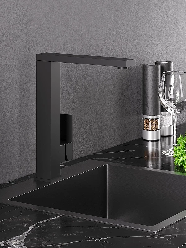 Смеситель для кухни Alfi LF300144 цвет Черный матовый