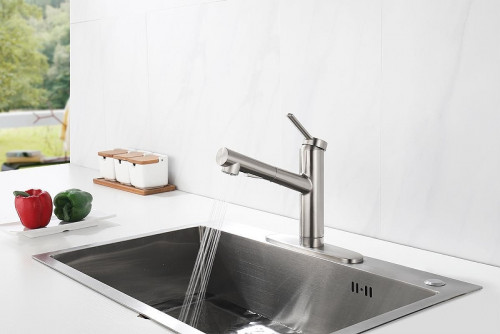 Смеситель для кухни Emar Steel ЕС - 3012 цвет Сатин