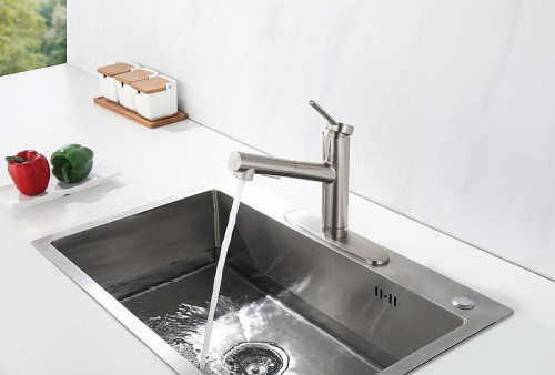 Смеситель для кухни Emar Steel ЕС - 3012 цвет Сатин