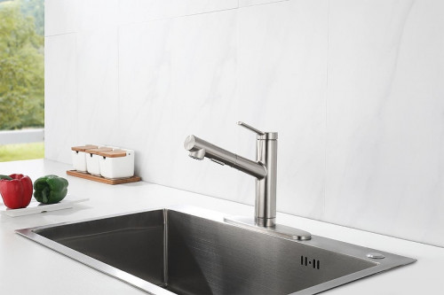 Смеситель для кухни Emar Steel ЕС - 3012 цвет Сатин