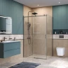 Душевой уголок BelBagno Soft Close-2 130x80 SOFT_CLOSE-2-AH-1-130/80-C-GM профиль Оружейная сталь стекло прозрачное