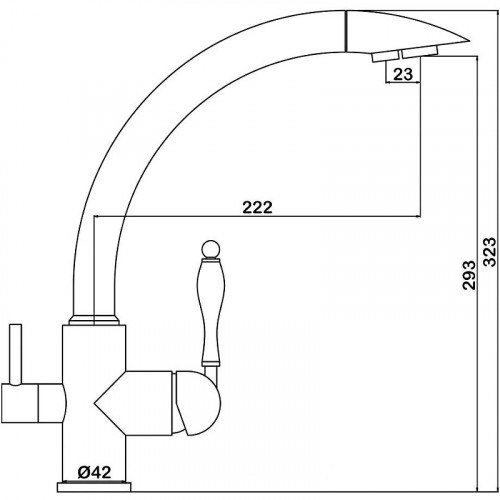 Смеситель для кухни Swedbe Selene Plus 8044 Медь латунь