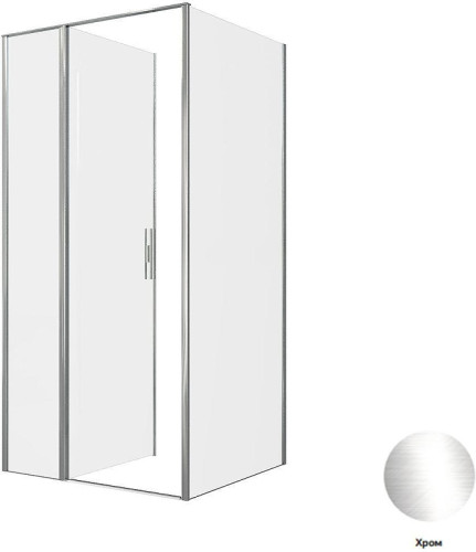Душевой уголок Allen Brau Priority 100x90 3.31028.00+3.31043.00 цвет профиля Хром стекло прозрачное