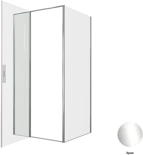 Душевой уголок Allen Brau Priority 100x90 3.31028.00+3.31043.00 цвет профиля Хром стекло прозрачное