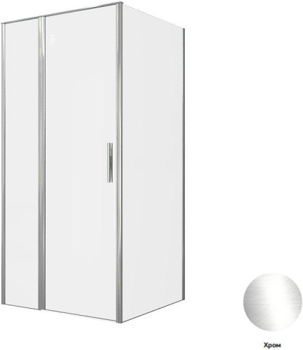 Душевой уголок Allen Brau Priority 100x90 3.31028.00+3.31043.00 цвет профиля Хром стекло прозрачное