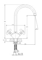 Смеситель для кухни Haiba HB4118 Хром