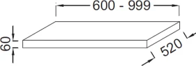 Столешница под раковину Jacob Delafon Parallel 110 EB50-1100-N14 цвет Серый антрацит