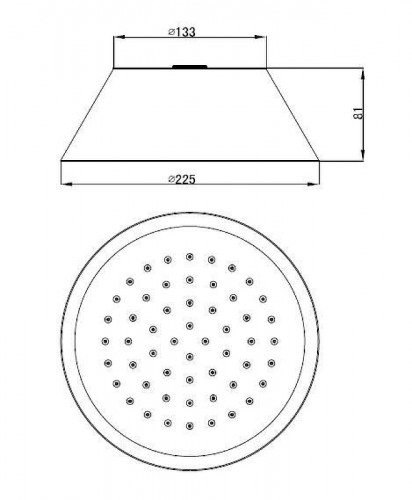 Верхний душ Cezares CZR-SPA200-01 Хром латунь на потолок