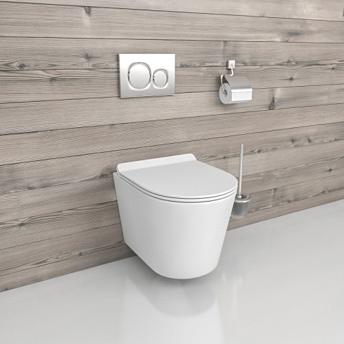 Унитаз beWash Aldo BKWHR401480 подвесной Белый матовый с сиденьем Микролифт фарфор подвесной