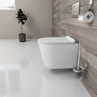 Унитаз beWash Aldo BKWHR401480 подвесной Белый матовый с сиденьем Микролифт фарфор подвесной