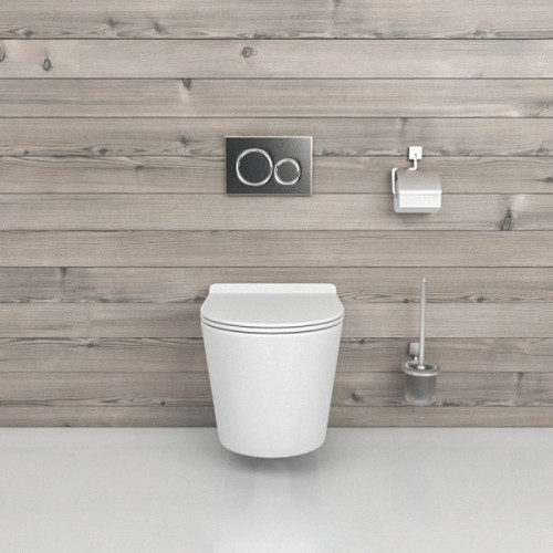 Унитаз beWash Aldo BKWHR401480 подвесной Белый матовый с сиденьем Микролифт фарфор подвесной