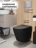 Унитаз с инсталляцией Grossman Galaxy 97.4477BMSQ.01.110 цвет Черный с сиденьем Микролифт с клавишей смыва цвет Хром