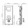 Инсталляция WasserKRAFT Abens 20TLT.010.ME.WH.PG03 для унитаза Белое стекло с клавишей смыва Золото глянцевое