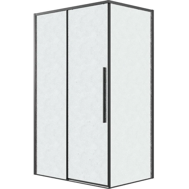 Душевой уголок Grossman Galaxy 100х90 120.K33.01.1090.21.02 профиль Черный матовый стекло шиншилла