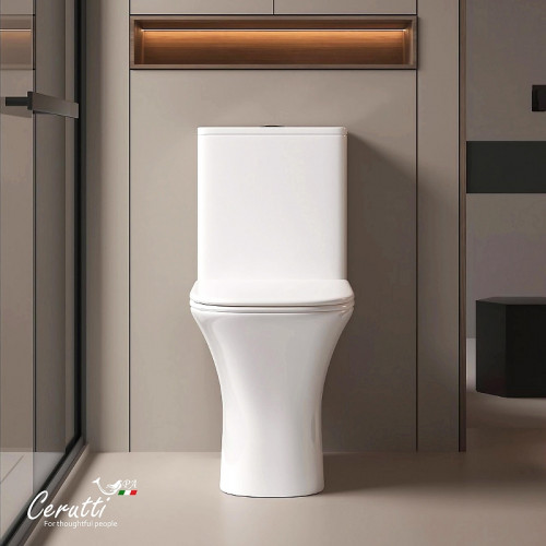 Унитаз компакт Ceruttispa Vettore CT11134 цвет Белый с сиденьем Микролифт