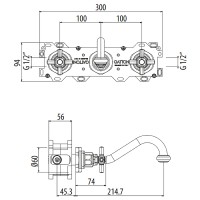 Смеситель для раковины Gattoni TRD TR105/18D0 Золото 24 карат