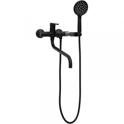 Смеситель для ванны Haiba HB22652-7 универсальный Черный матовый латунь на стену