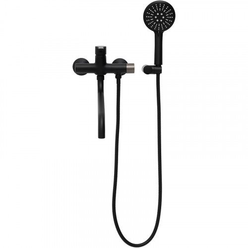 Смеситель для ванны Haiba HB22652-7 универсальный Черный матовый латунь на стену