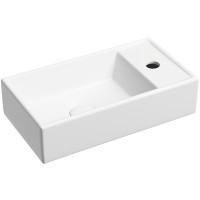 Раковина Ceramicanova Element 41 L CN6051LMW Белая матовая фарфор подвесная