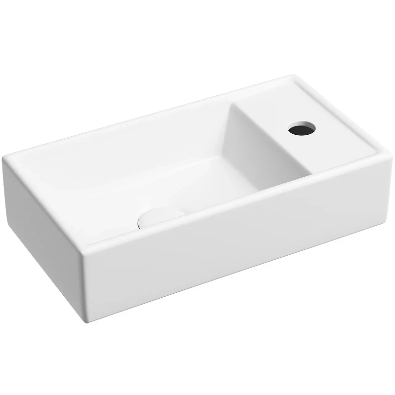 Раковина Ceramicanova Element 41 L CN6051LMW Белая матовая фарфор подвесная