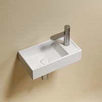 Раковина Ceramicanova Element 41 L CN6051LMW Белая матовая фарфор подвесная